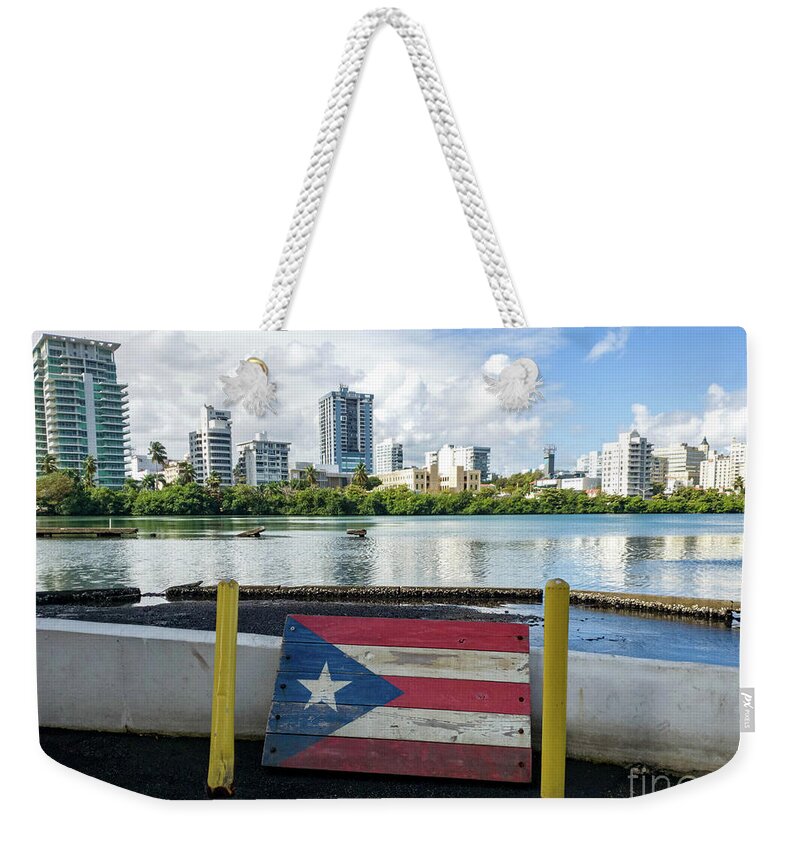 Lagoon Weekender Tote Bag featuring the photograph Laguna del Condado, San Juan, Puerto Rico by Beachtown Views