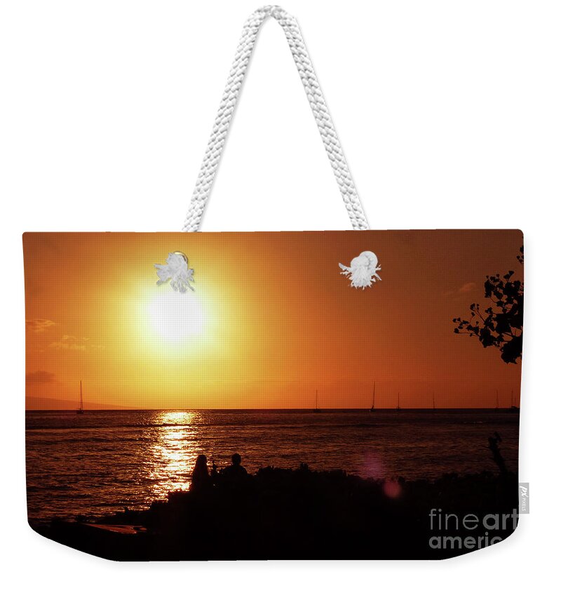Photography Weekender Tote Bag featuring the photograph Lahaina Sunset 001 by Stephanie Gambini