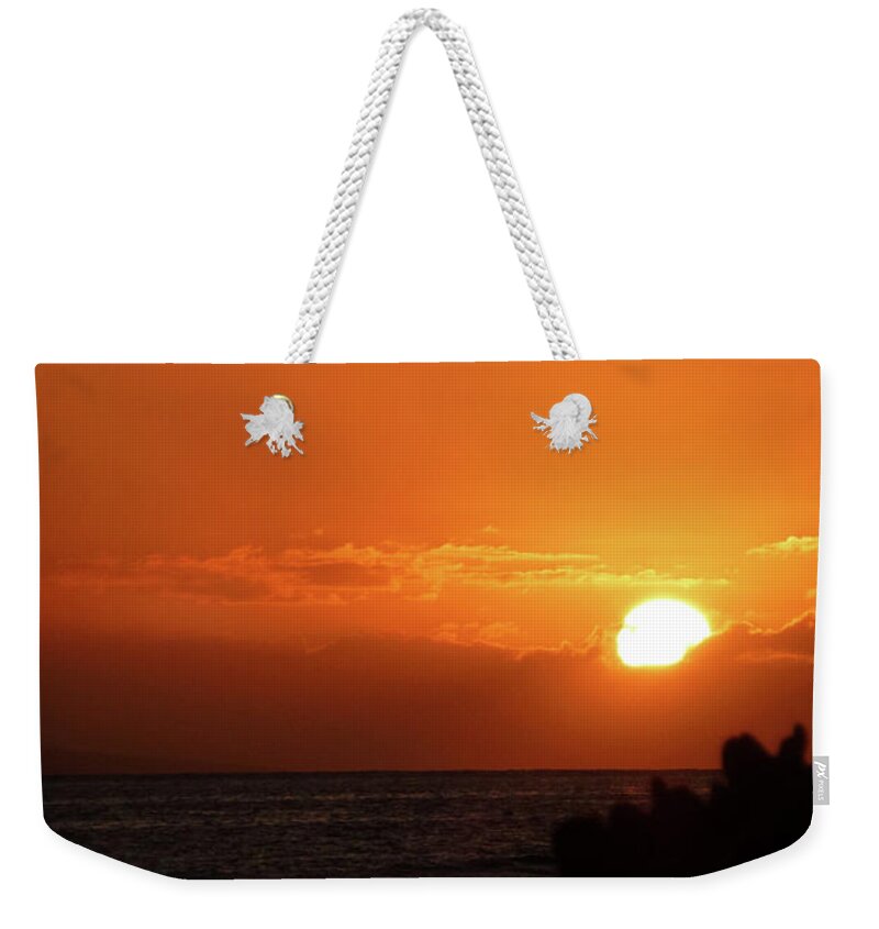 Photography Weekender Tote Bag featuring the photograph Lahaina Sunset 005 by Stephanie Gambini
