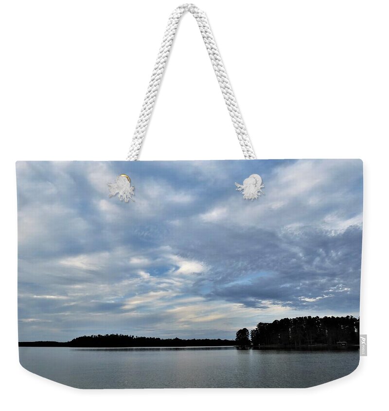 Blue Weekender Tote Bag featuring the photograph Lake Sinclair Afternoon Cruise by Ed Williams