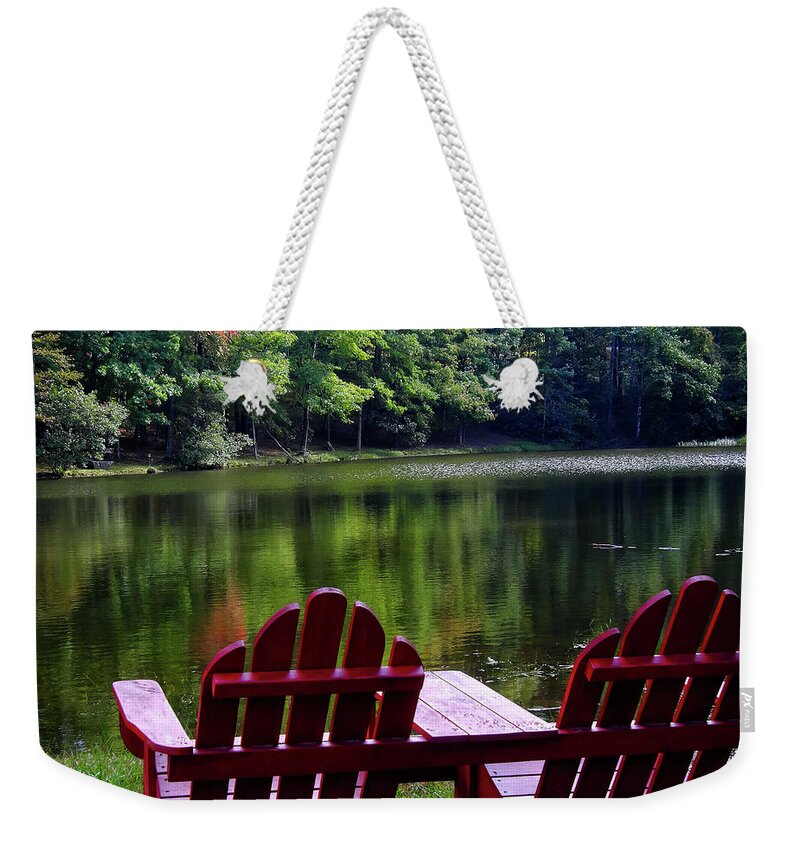Smoky Mountains Weekender Tote Bag featuring the photograph Lake View by George Taylor
