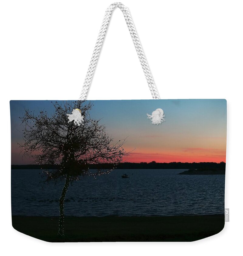 Christmas Weekender Tote Bag featuring the photograph Lakeside Christmas by Brad Barton