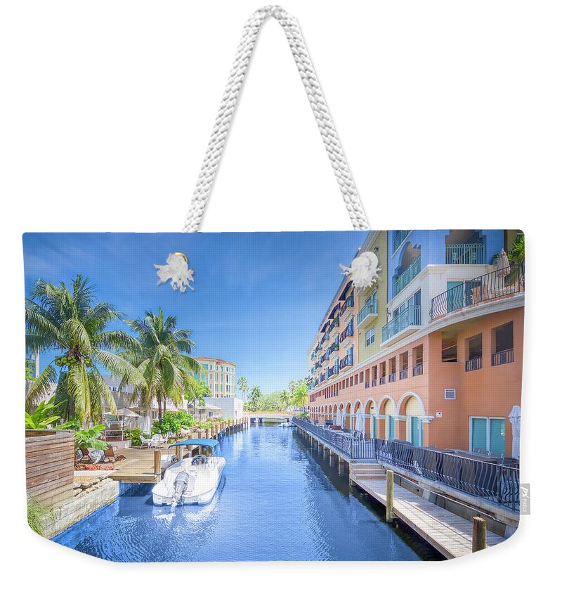 Fort Lauderdale Weekender Tote Bag featuring the photograph Las Olas Boulevard Waterway by Mark Andrew Thomas