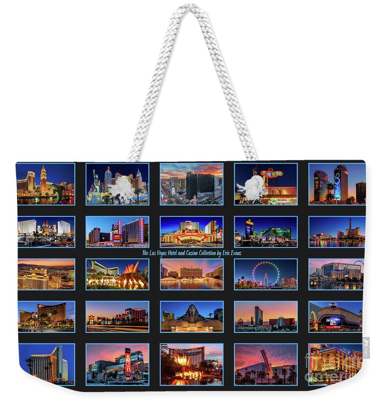 Las Vegas Neon Signs Weekender Tote Bag featuring the photograph Las Vegas Hotel and Casino Collection Las Vegas Strip by Aloha Art