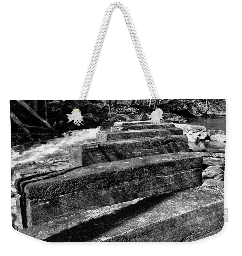 Dayton Weekender Tote Bag featuring the photograph Laurel Snow Trail To Laurel Falls 17 by Phil Perkins
