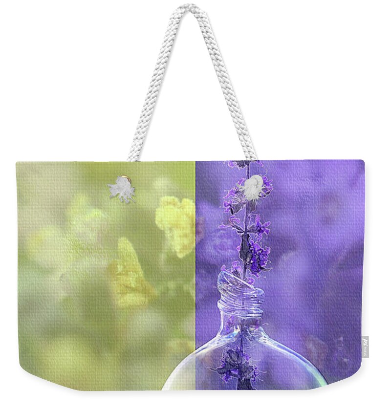 Lavender Weekender Tote Bag featuring the photograph Lavender Blue Dilly Dilly by Rene Crystal