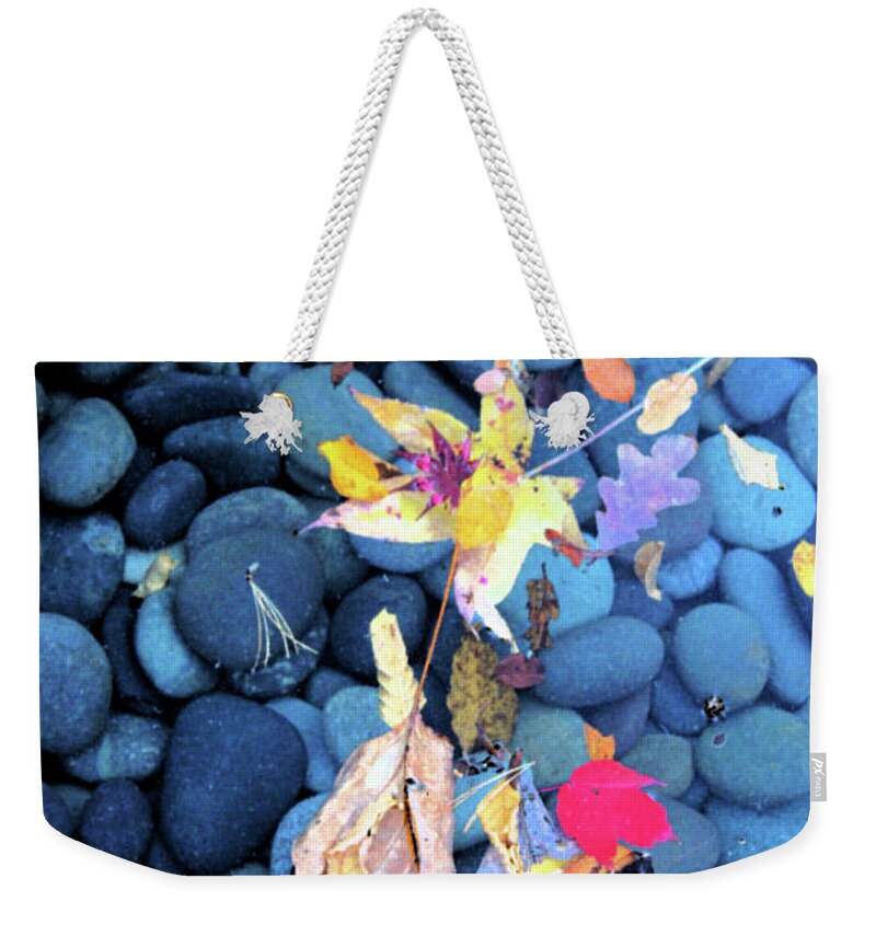 Stones Weekender Tote Bag featuring the photograph Leaves and Stones 0928 by Carolyn Stagger Cokley