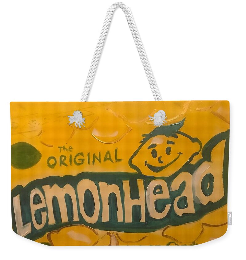  Weekender Tote Bag featuring the painting Lemon by Angie ONeal