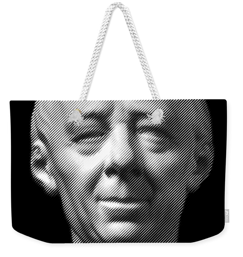 Euler Weekender Tote Bag featuring the digital art Leonhard Euler, portrait by Cu Biz