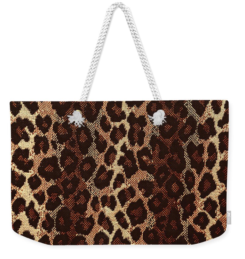 Leopard Print Weekender Tote Bag featuring the photograph Leopard Print by Susan Rissi Tregoning