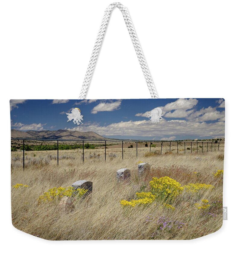 Graveyard Weekender Tote Bag featuring the photograph Let God Plant the Flowers on My Grave by Mary Lee Dereske