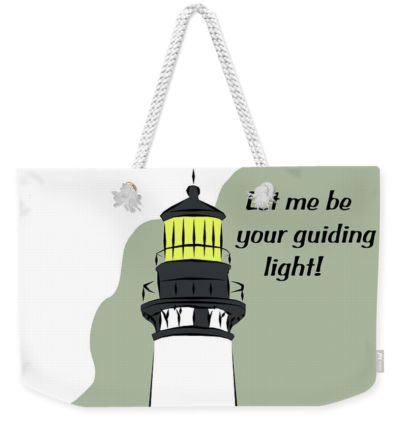 Yaquina-head Weekender Tote Bag featuring the digital art Let Me Be Your Guiding Light by Kirt Tisdale