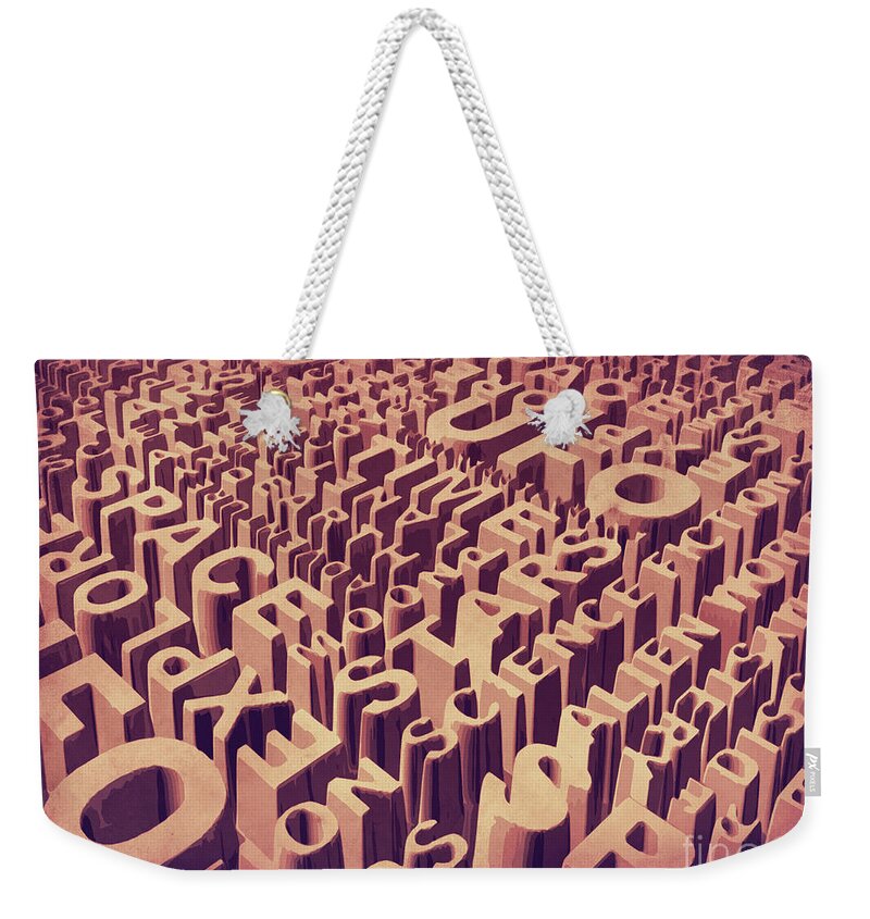 Space Weekender Tote Bag featuring the digital art Letters From Space by Phil Perkins