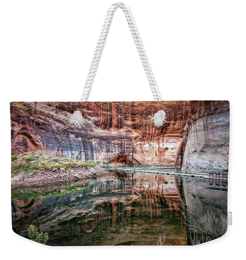 Lake Powell Weekender Tote Bag featuring the photograph Levitating Pathway to Rainbow Bridge by Bradley Morris