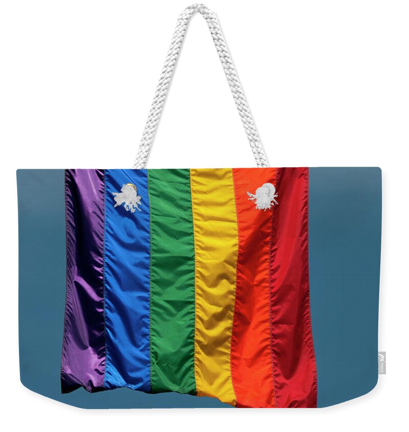 Lgbt Movement Weekender Tote Bag featuring the photograph LGBT Flag by Phil Cardamone