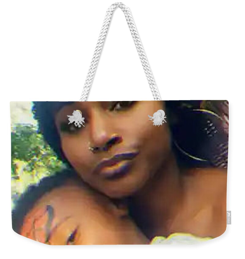  Weekender Tote Bag featuring the drawing Liam and Oniy by Donald C-Note Hooker