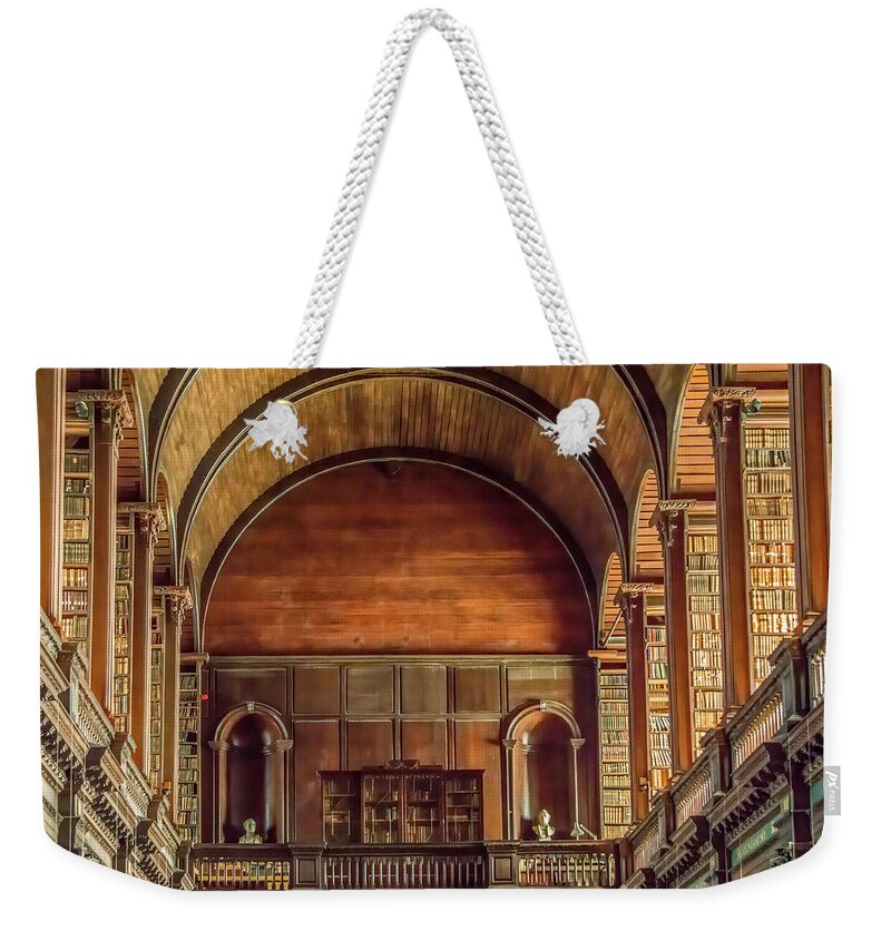 Ireland Weekender Tote Bag featuring the photograph Library of Trinity College by Marcy Wielfaert