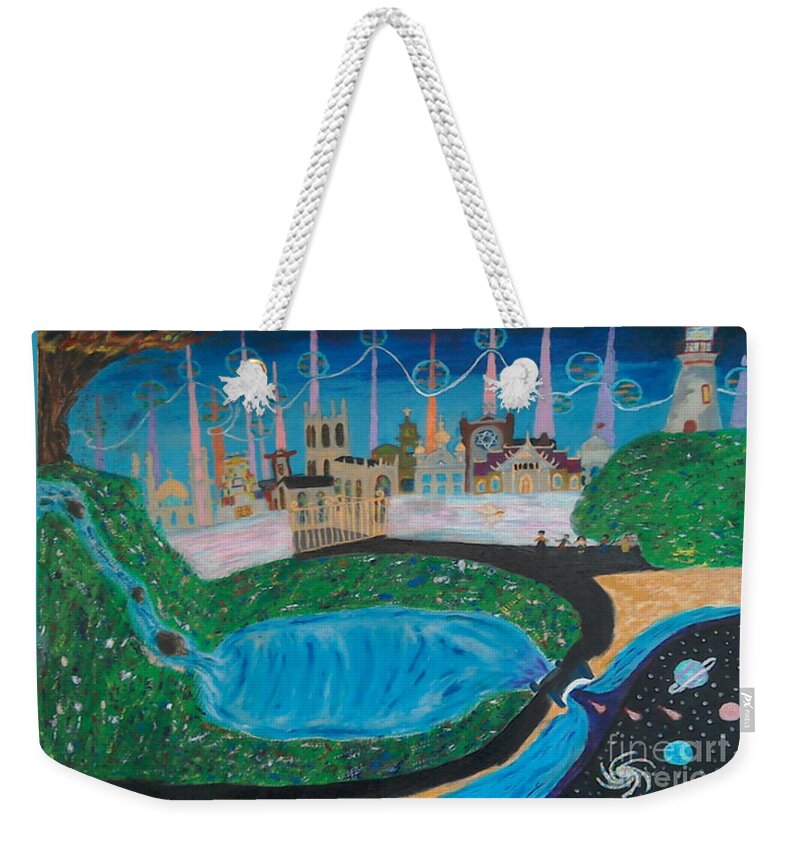 God Weekender Tote Bag featuring the painting Life and Death recycle by David Westwood