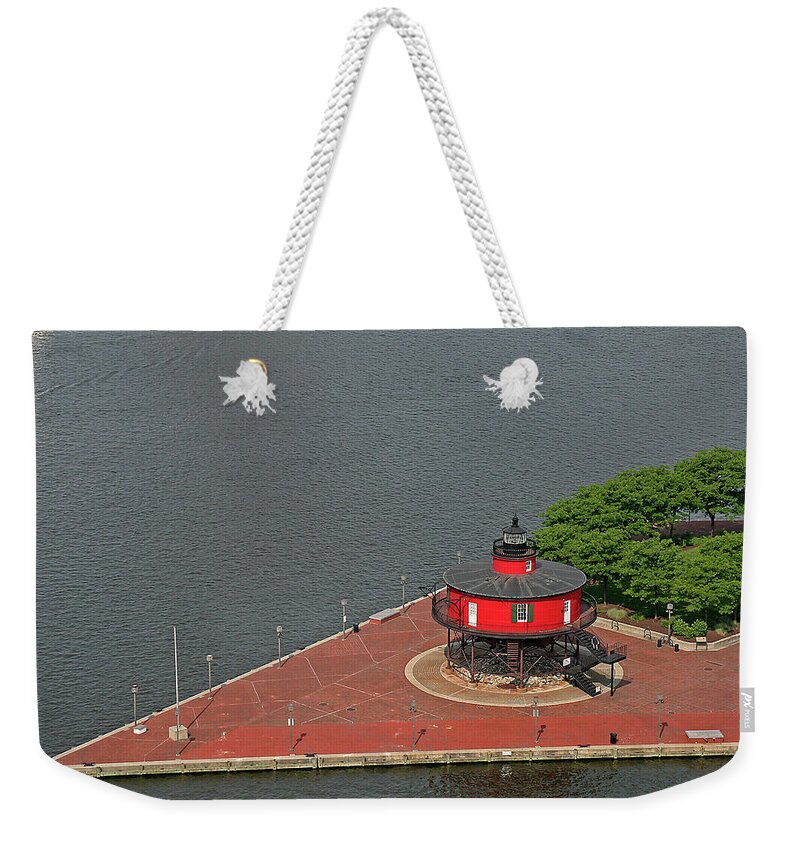 Lighthouse Weekender Tote Bag featuring the photograph Lighthouse - Baltimore Inner Harbor by Richard Krebs