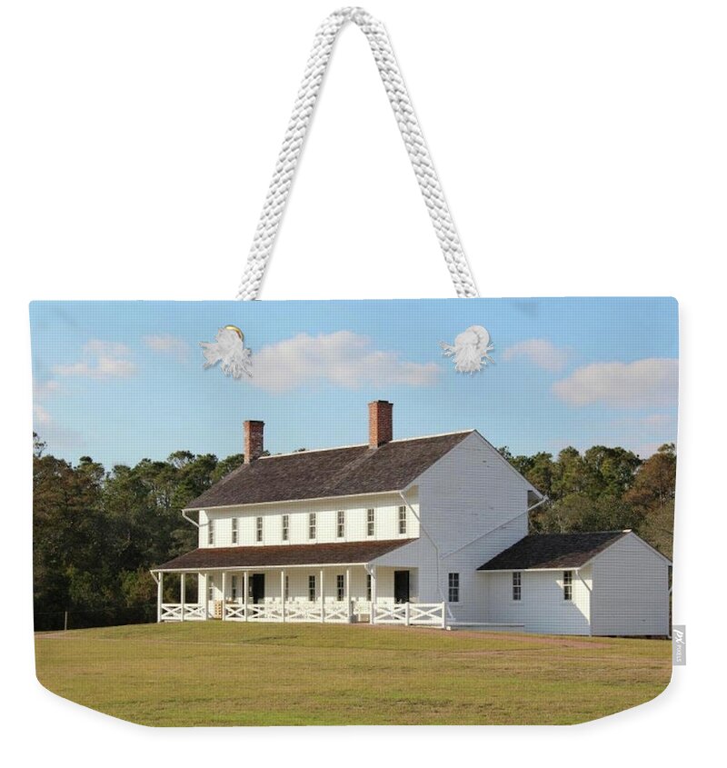 Lighthouse Weekender Tote Bag featuring the photograph Lighthouse Keeper's Home by Lee Darnell