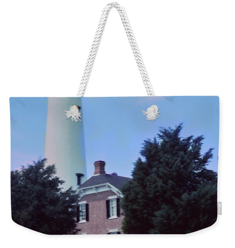 Georgia Weekender Tote Bag featuring the photograph Lighthouse, St. Simons Island, 1985 by John Simmons