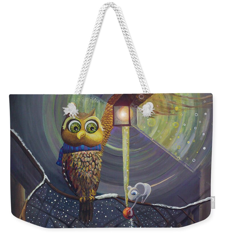  Weekender Tote Bag featuring the painting Lighting the Way by Mindy Huntress