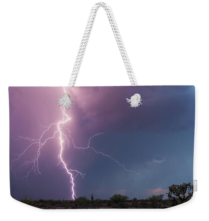 Arizona Weekender Tote Bag featuring the photograph Lightning Dancer by Rick Furmanek