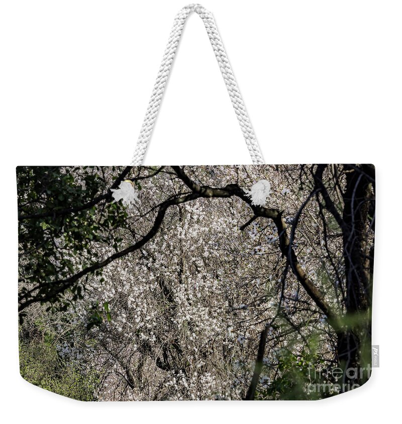 Almond Weekender Tote Bag featuring the photograph Like a white wall by Arik Baltinester