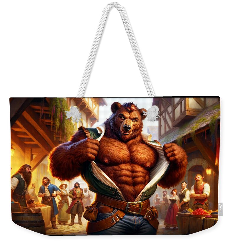 Bears Weekender Tote Bag featuring the digital art Like What you See? by Shawn Dall