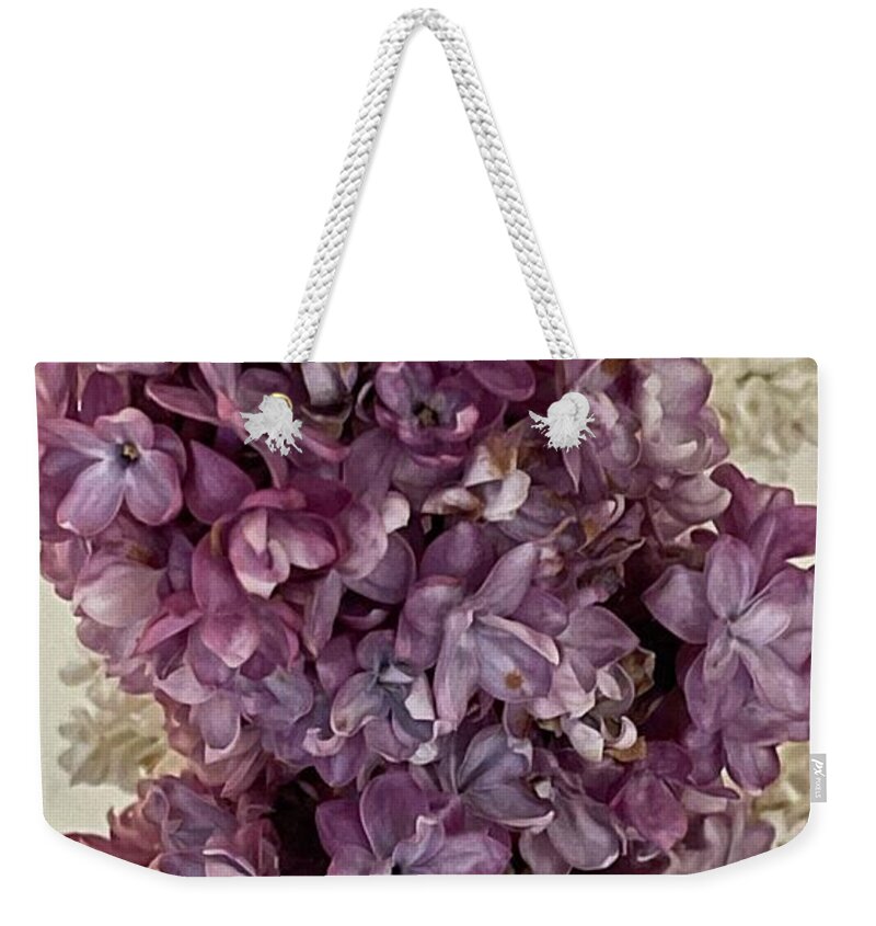 Lilacs Weekender Tote Bag featuring the photograph Lilacs by Lisa White