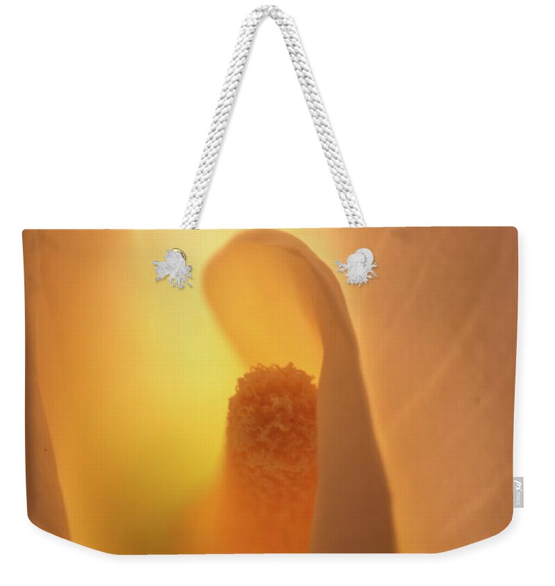 Macro Weekender Tote Bag featuring the photograph Lily 5615 by Julie Powell