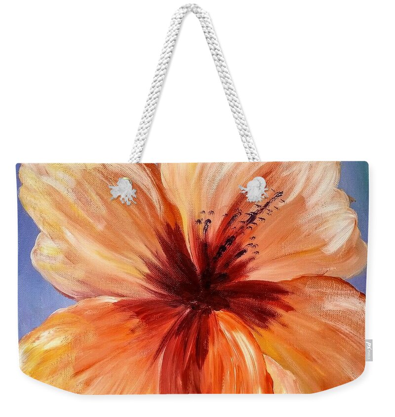 Lily Weekender Tote Bag featuring the painting Lily Beauty by Lynne McQueen