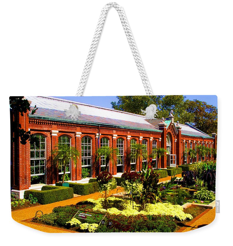Architecture Weekender Tote Bag featuring the photograph Linnean House, Missouri Botanical Garden Landscape by Patrick Malon