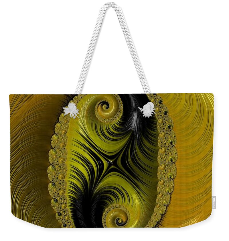 Fractal Weekender Tote Bag featuring the digital art Lion's Gate by Mary Ann Benoit