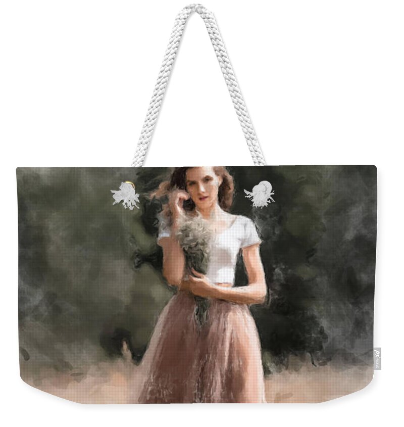  Weekender Tote Bag featuring the painting Listening To The Breeze by Gary Arnold