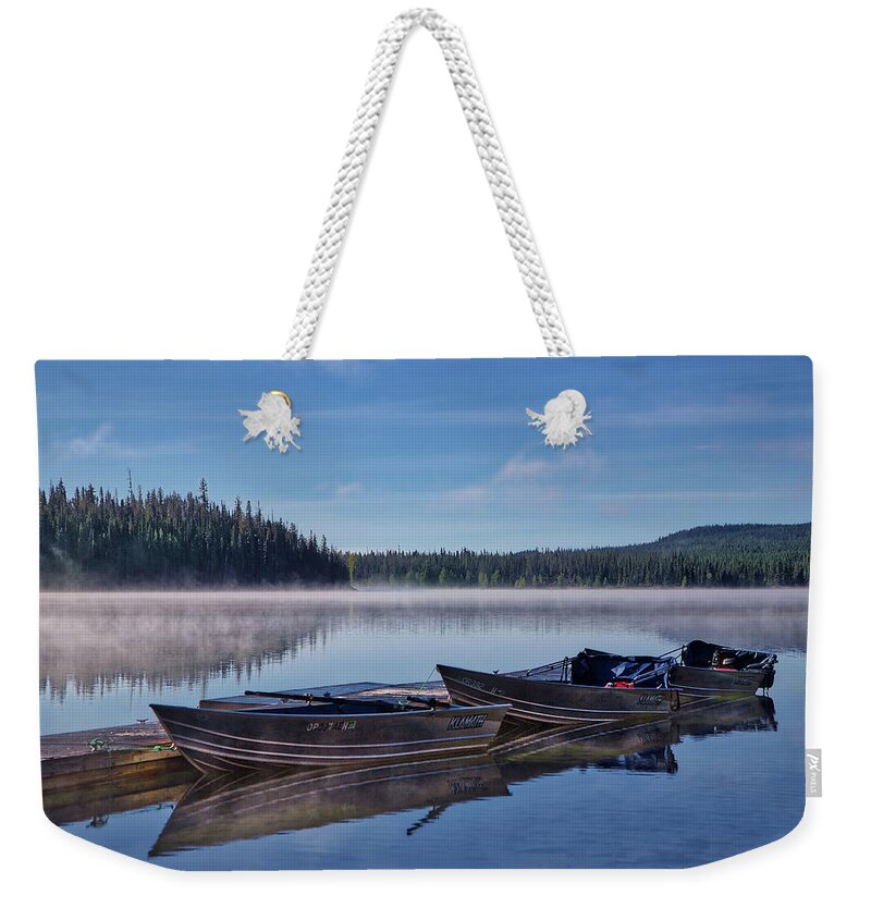 Morning Weekender Tote Bag featuring the photograph Little Boats by Loyd Towe Photography