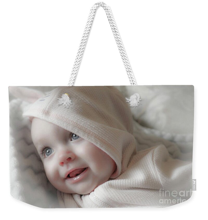 Baby Weekender Tote Bag featuring the photograph Little Girl by Veronica Batterson