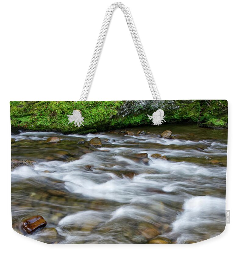 Smokies Weekender Tote Bag featuring the photograph Little River Rapids 13 by Phil Perkins
