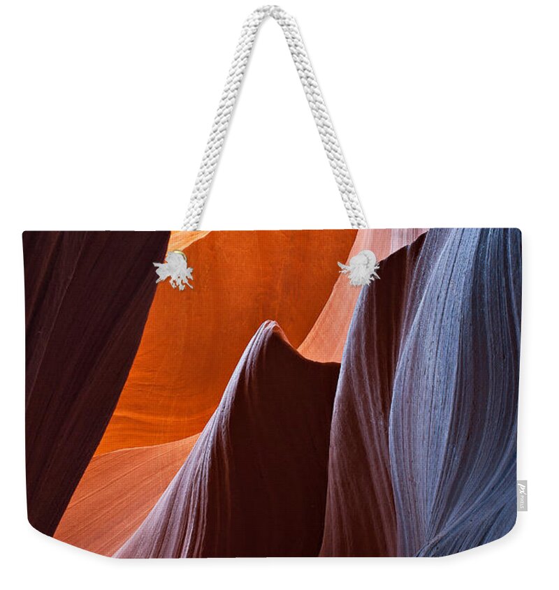 Antelope Canyon Weekender Tote Bag featuring the photograph Little Wave by Peter Boehringer
