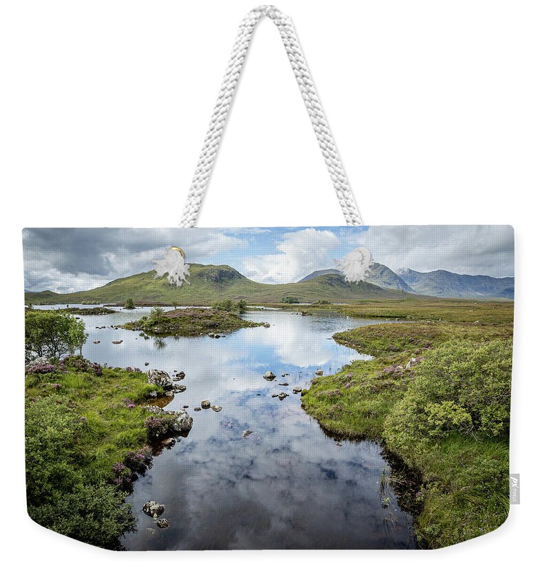 Rannoch Weekender Tote Bag featuring the photograph Lochan na h-Achlaise, Rannoch Moor by Nigel R Bell