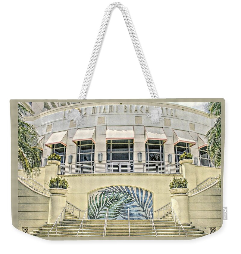 Hotel Weekender Tote Bag featuring the photograph Loews Miami Beach by Susan Hope Finley