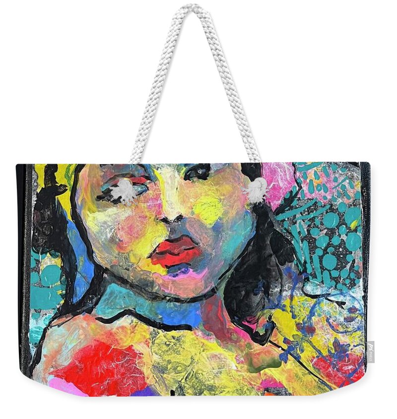 Exotic Seminude Weekender Tote Bag featuring the painting Lolita by Elaine Elliott