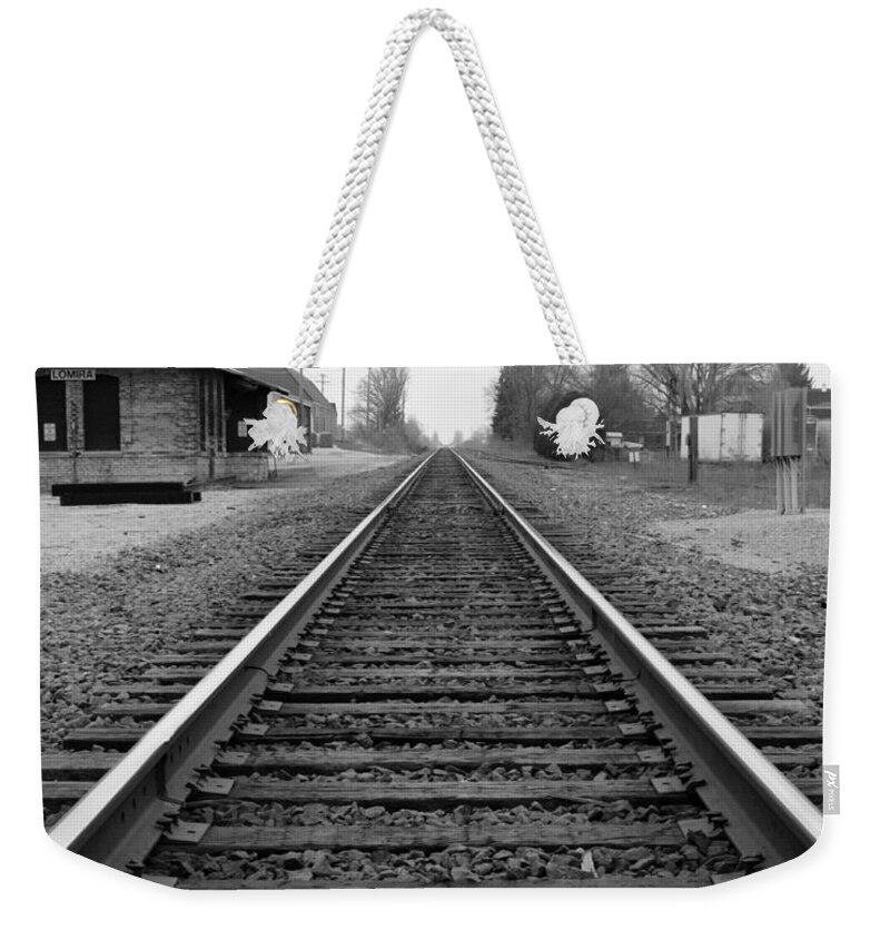 Lomira Weekender Tote Bag featuring the photograph Lomira Train Station by Todd Zabel