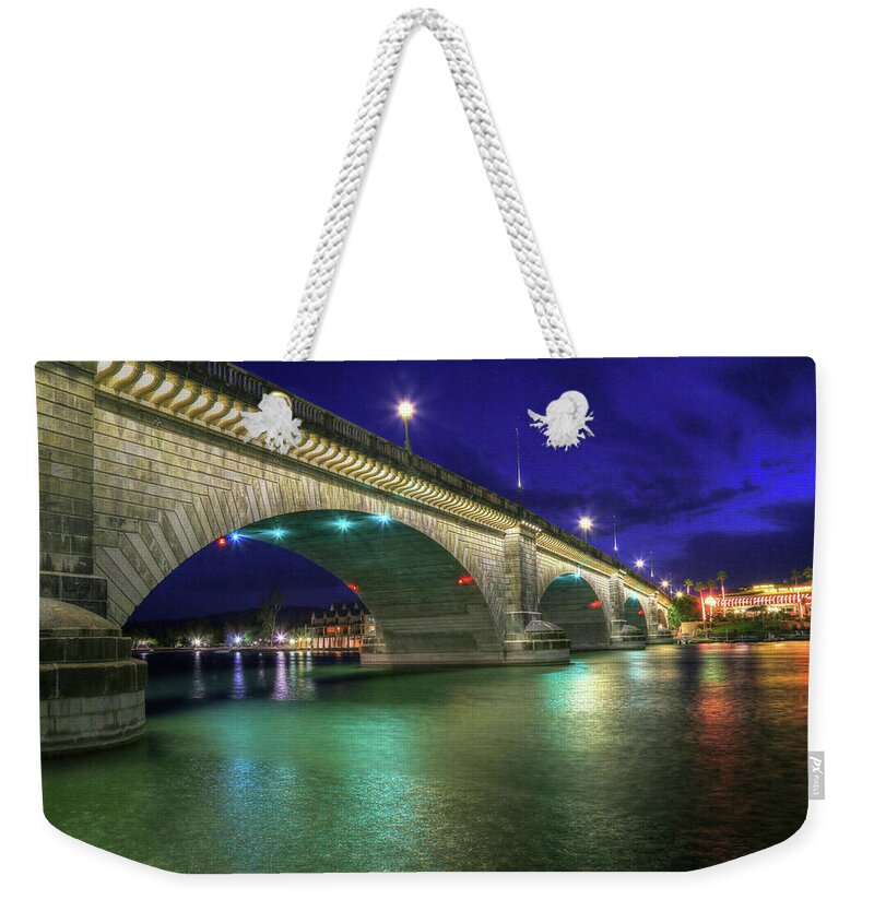 London Bridge Weekender Tote Bag featuring the photograph London Bridge by Donna Kennedy