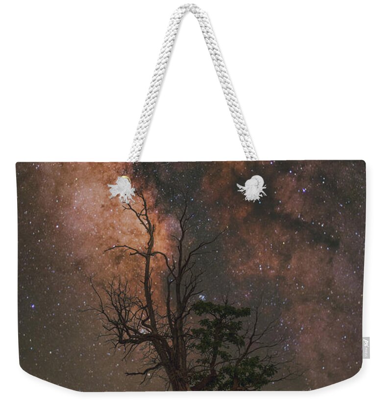 Nightscape Weekender Tote Bag featuring the photograph Lone Tree by Grant Twiss