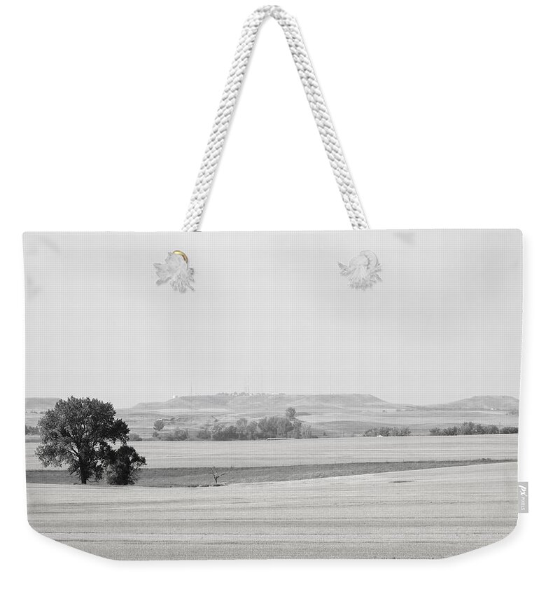 Tree Weekender Tote Bag featuring the photograph Lone Tree in a Field by Amanda R Wright