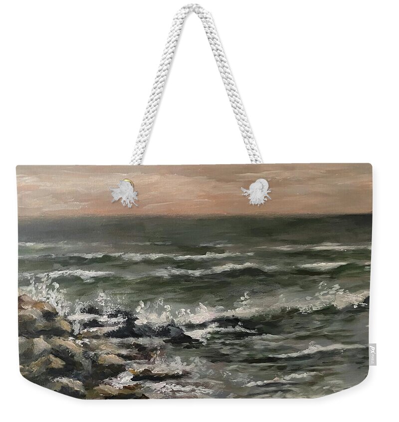Long Beach Island Weekender Tote Bag featuring the painting Long Beach Island by Larry Whitler