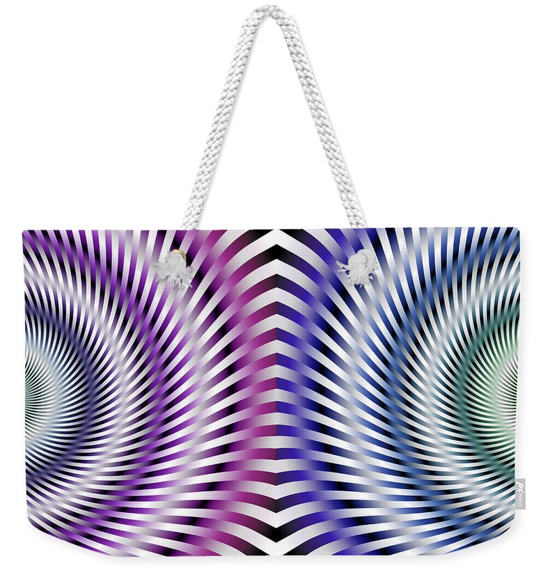 Autokinetic Weekender Tote Bag featuring the mixed media Look in my eyes, 2014 by Gianni Sarcone