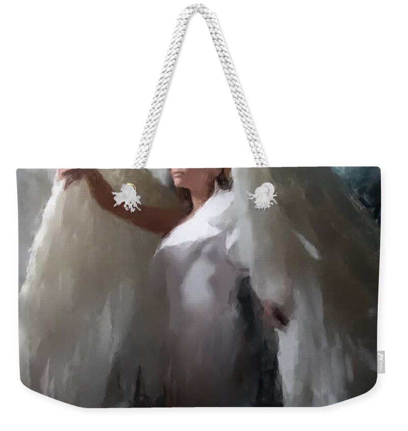 Angle Weekender Tote Bag featuring the painting Looking at the Light by Gary Arnold