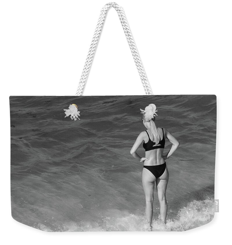 Ocean Weekender Tote Bag featuring the photograph Looking down by Jamie Tyler